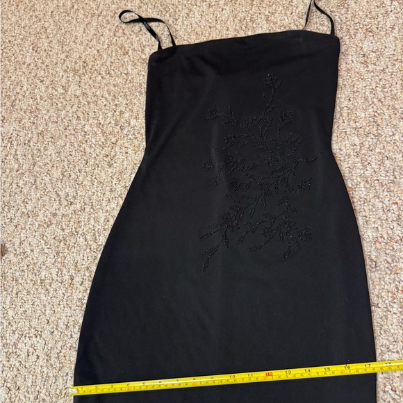 Roberta Black Strapless Embellished Sheath Maxi Dress - Picture 12 of 16